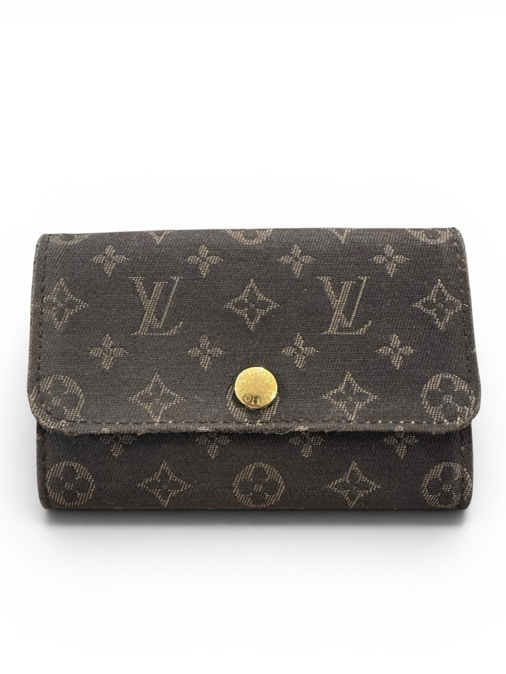 Louis Vuitton Brown & Beige Mini Lin Canvas & Leather Card & 6 Key Holder